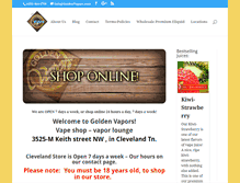 Tablet Screenshot of goldenvapors.com